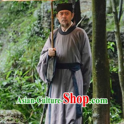 Ancient Chinese Song Dynasty Official Fan Zhongyan Costumes Historical Drama Serenade of Peaceful Joy Politician Hanfu Garment and Headwear
