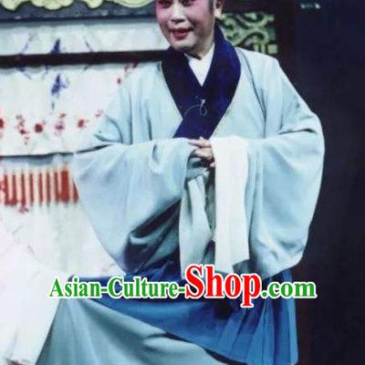 Chinese Peking Opera Poor Scholar Costumes Selling Youlang Exclusive to the Flower Leader Qin Zhong Kun Opera Young Men Apparels Garment and Hat