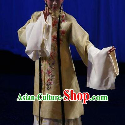 Chinese Kun Opera Hua Tan The Fragrant Companion Apparels Costumes Peking Opera Diva Young Female Yellow Dress Garment and Headwear