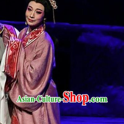 Chinese Beijing Opera Noble Dame Hanfu Dress Costumes Cao Cao And Yang Xiu Peking Opera Hua Tan Female Garment Apparels and Hair Accessories