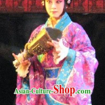 Chinese Beijing Opera Court maid Hanfu Dress Costumes Zeng Houyi Peking Opera Hua Tan Female Garment Apparels and Hair Accessories
