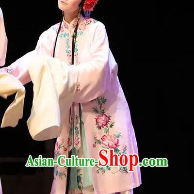 Chinese Kun Opera Rich Concubine Apparels Costumes The Fragrant Companion Peking Opera Hua Tan Garment Dress and Hair Accessories