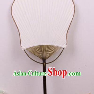Handmade Chinese White Paper Palm Leaf Fans Traditional Classical Dance Fan for Women