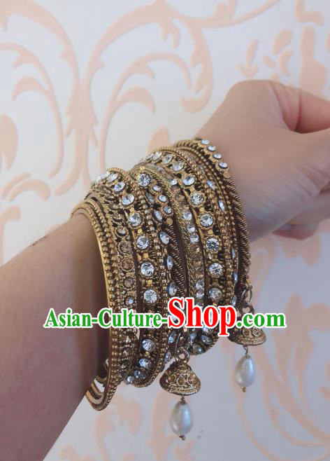 Indian Traditional Wedding Crystal Bracelet Asian India Bride Jewelry Accessories for Women Indian Traditional Wedding Crystal Bracelet Asian India Bride Jewelry Accessories for Women