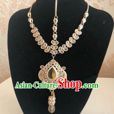 Indian Traditional Wedding Eyebrows Pendant Asian India Bride Headwear Jewelry Accessories for Women