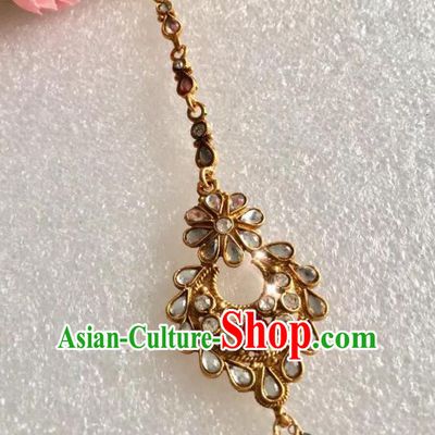 Indian Traditional Wedding Eyebrows Pendant Asian India Bride Headwear Jewelry Accessories for Women