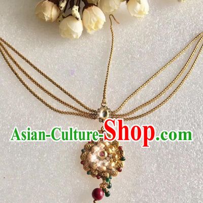 Indian Traditional Wedding Golden Chain Eyebrows Pendant Asian India Bride Headwear Jewelry Accessories for Women