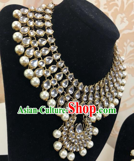 Indian Traditional Wedding Necklace Asian India Bride Jewelry Accessories for Women Indian Traditional Wedding Necklace Asian India Bride Jewelry Accessories for Women