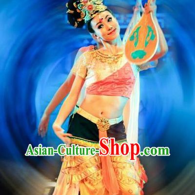 Chinese Si Lu Hua Yu Traditional Dance Dress Classical Dance Flying Apsaras Stage Performance Costume for Women