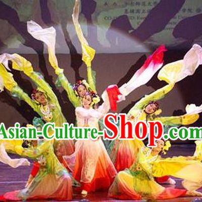 Chinese Flowers Contend in Beauty Classical Dance Dress Traditional Beijing Opera Dance Stage Performance Costume for Women