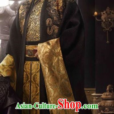 Chinese Ancient Emperor of Qing Drama Qing Yu Nian Joy of Life Chen Daoming Replica Costume and Headpiece Complete Set