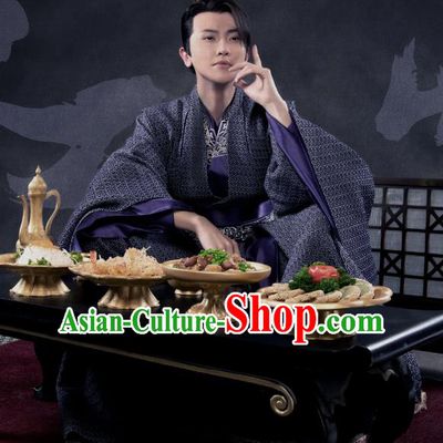 Chinese Ancient Second Prince of Qing Drama Qing Yu Nian Joy of Life Li Chengze Replica Costume and Headpiece Complete Set