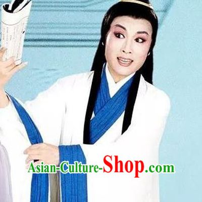 Hedda or Aspiration Sky High Chinese Yue Opera Xiaosheng Costumes and Headwear Shaoxing Opera Young Male Apparels Scholar Garment