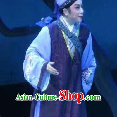 Chinese Yue Opera Xiaosheng Merchant Costumes and Headwear Shaoxing Opera Young Male Qian Youliang Apparels Garment