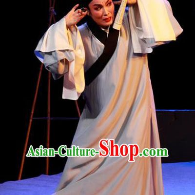 Chinese Yue Opera Poor Scholar Meng Yuntian Costumes and Headwear Shaoxing Opera Xiaosheng Young Male Apparels Garment