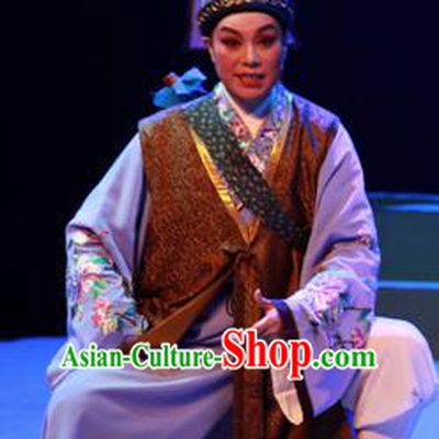 Chinese Yue Opera Young Man Qian Youliang Costumes and Headwear Shaoxing Opera Xiaosheng Merchant Garment Apparels