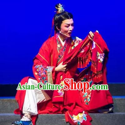 Chinese Yue Opera Bridegroom Xiaosheng Apparels and Headwear Shaoxing Opera Merchant Young Man Qian Youliang Costumes Garment
