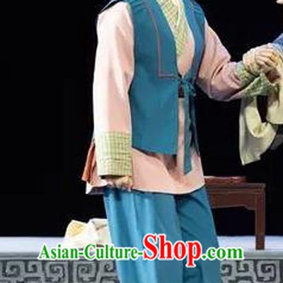 Chinese Yue Opera Wa Wa Sheng Costumes and Headwear Breeze Pavilion Shaoxing Opera Teenager Zhang Jibao Garment Apparels
