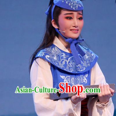 Chinese Yue Opera Xiaosheng Young Male Costumes and Headwear Shaoxing Opera King Wu Yue Swordsman Prince Garment Apparels