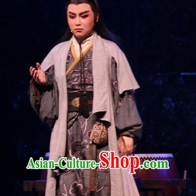 Chinese Yue Opera Niche Costumes Apparels and Headwear Shaoxing Opera King Wu Yue Xiaosheng Young Male Garment
