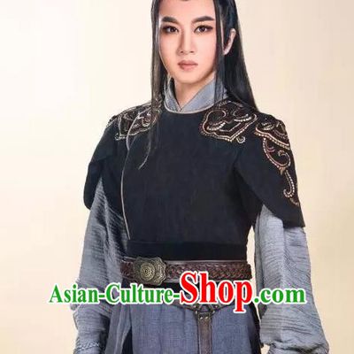 Chinese Yue Opera Prince Costumes and Headwear Shaoxing Opera King Wu Yue Young Male Apparels Xiaosheng Garment