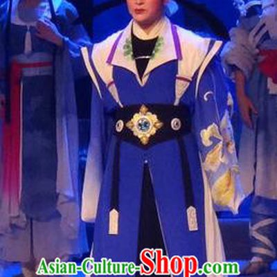 Smoky Rain Celadon Chinese Yue Opera Scholar Yao Shanglin Garment Costumes and Hat Shaoxing Opera Young Male Niche Apparels