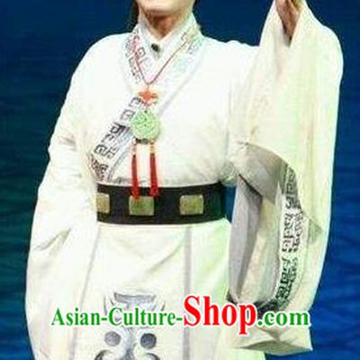 Chinese Yue Opera Scholar Cao Zhi Garment Costumes and Headwear Tong Que Tai Shaoxing Opera Young Male Apparels