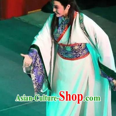 Chinese Yue Opera Baihua River Young Male Liu Wenlong Costumes and Headwear Shaoxing Xiaosheng Opera Scholar Garment Apparels
