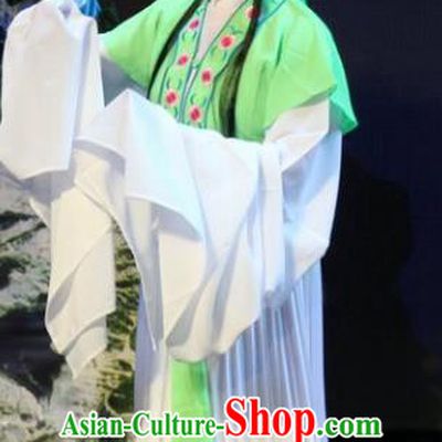 Chinese Shaoxing Opera Xiaodan Dress Garment Apparels and Hair Accessories The Purple Hairpin Yue Opera Young Female Servant Girl Costumes
