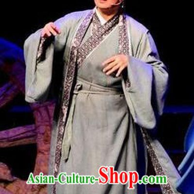 Chinese Shaoxing Opera Elderly Female Costumes and Headpieces Yue Opera Old Woman Cai Wenji Garment Apparels