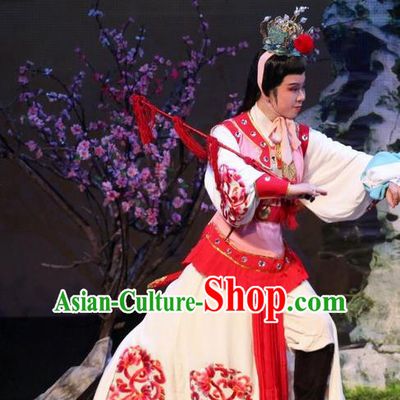 The Purple Hairpin Chinese Yue Opera Wusheng Costumes and Headwear Shaoxing Opera Martial Male Garment Takefu Apparels