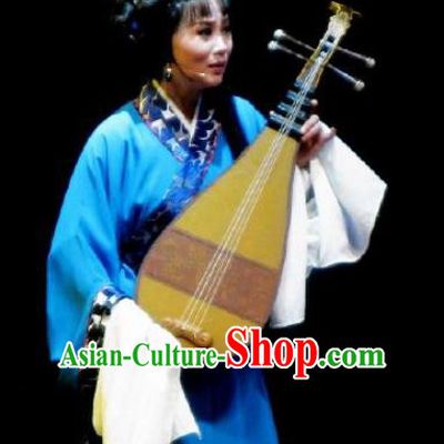 Chinese Kun Opera Countrywoman Hanfu Dress The Story of Pipa Peking Opera Garment Zhang Wuniang Apparels Tsing Yi Costumes and Headpieces