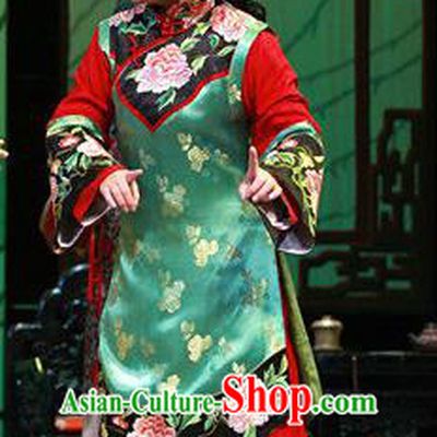 Chinese Shaoxing Opera Female Matchmaker Wisp of Hemp Dress Costumes and Headpieces Yue Opera Elderly Woman Garment Apparels