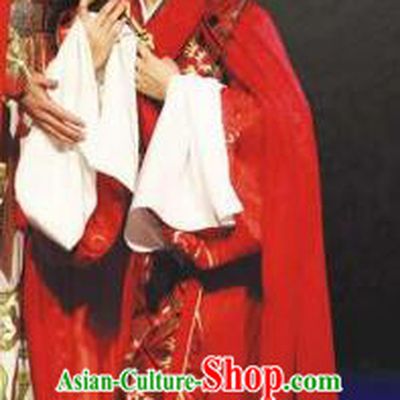 Chinese Shaoxing Opera Hua Tan Yuwen Fang Wedding Dress Costumes and Headdress Da Mo Li Ge Yue Opera Actress Garment Apparels