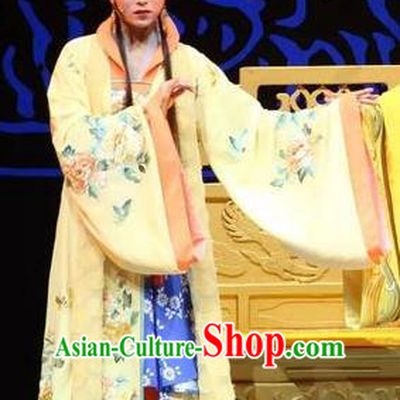 Chinese Shaoxing Opera Noble Lady Actress Dress Apparels and Headdress Yue Opera Hua Tan Costumes Garment