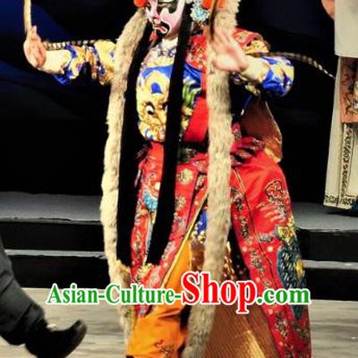 Chinese Classical Kun Opera Wusheng The Palace of Eternal Youth Costumes Garment and Headwear Peking Opera Martial Man Takefu Apparels