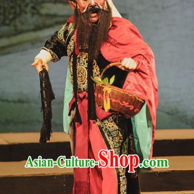 Chinese Classical Kun Opera Yang Guozhong The Palace of Eternal Youth Costumes Garment and Hat Peking Opera Wusheng Apparels