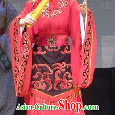 Xi Ma Qiao Chinese Yue Opera Scholar Niche Red Costumes and Headwear Shaoxing Opera Xiaosheng Young Male Liu Wenlong Garment Apparels
