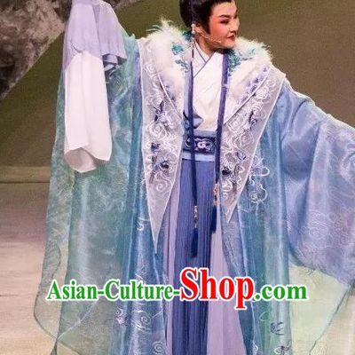 Dong Jun Qu Qi Chinese Yue Opera Young Male God Costumes and Headwear Shaoxing Opera Xiaosheng Ku Liang Apparels Garment