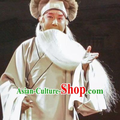 Chinese Classical Kun Opera Old Men Costumes The Palace of Eternal Youth Apparels Peking Opera Elderly Male Garment and Hat