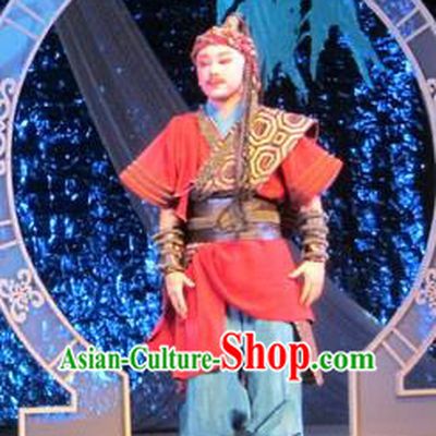 Bady from the Sea Chinese Yue Opera Young Male Apparels Costumes and Headwear Shaoxing Opera Sailor Garment