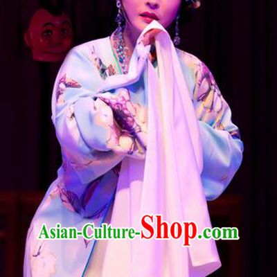 Chinese Shaoxing Opera Young Female Li Da Dress Garment and Headdress Bady from the Sea Yue Opera Hua Tan Mistress Apparels Costumes
