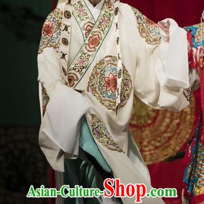 Chinese Classical Kun Opera Young Male Apparels Princess Baihua Peking Opera Garment Xiao Sheng Costumes and Headwear