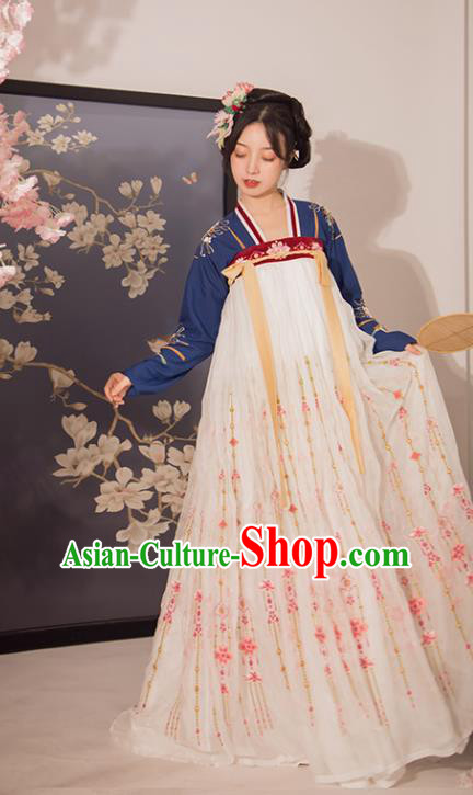 Chinese Ancient Embroidered Hanfu Dress Court Lady Historical Costumes Traditional Tang Dynasty Garment Chinese Ancient Embroidered Hanfu Dress Court Lady Historical Costumes Traditional Tang Dynasty Garment