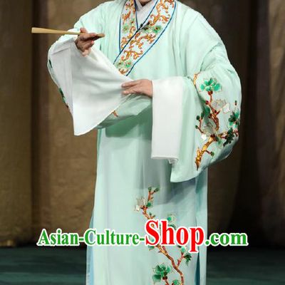 Chinese Classical West Wing to Remember Kun Opera Young Male Garment and Hat Peking Opera Xiao Sheng Costumes Yu Shuye Apparels