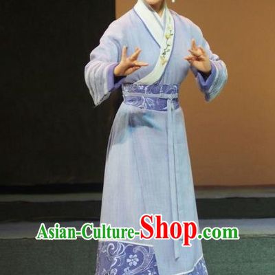 Chinese Shaoxing Opera Young Female Purple Dress Costumes Apparels and Headdress Su Qin Yue Opera Hua Tan Actress Garment