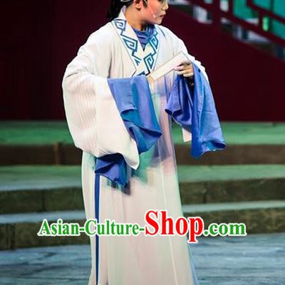 Chinese Yue Opera Young Male Apparels and Headwear Ren Heart Medicine Shaoxing Opera Physician Chen Shigong Garment Costumes
