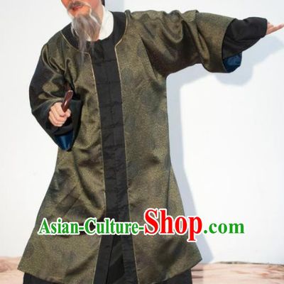 Chinese Yue Opera Laosheng Elderly Male Apparels and Headwear Ren Heart Medicine Shaoxing Opera Old Man Garment Costumes