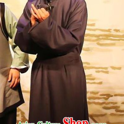Mistress Xiang Lin Chinese Yue Opera Fool Man Apparels Costumes and Headwear Shaoxing Opera Male Role Garment