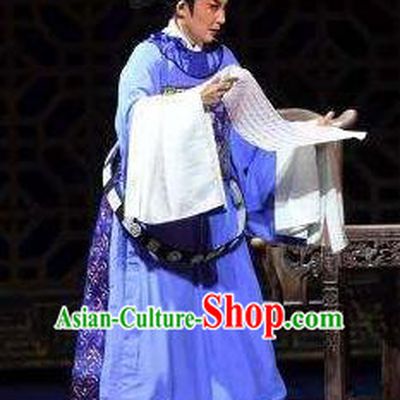 Chinese Yue Opera Baozheng Tears Young Male Apparels and Hat Shaoxing Opera Xiaosheng Garment Costumes Official Embroidered Robe